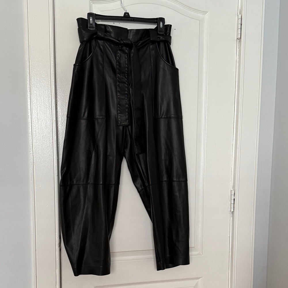 Black Leather Men Pants